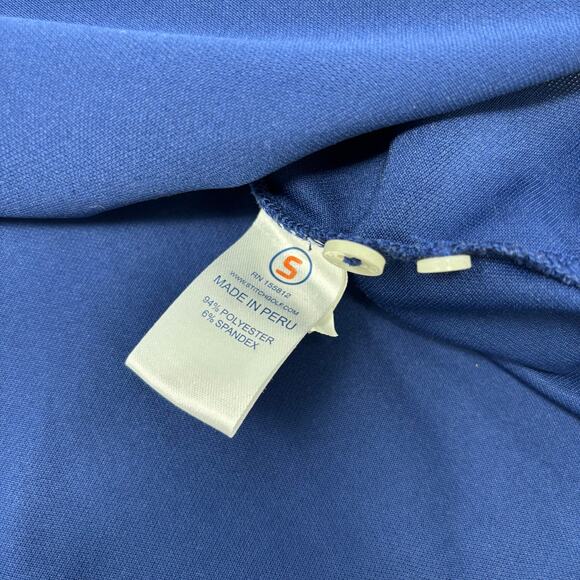 Stitch Mens Large Solid Navy Blue Short Sleeve Polo Golf Shirt - Picture 4 of 6